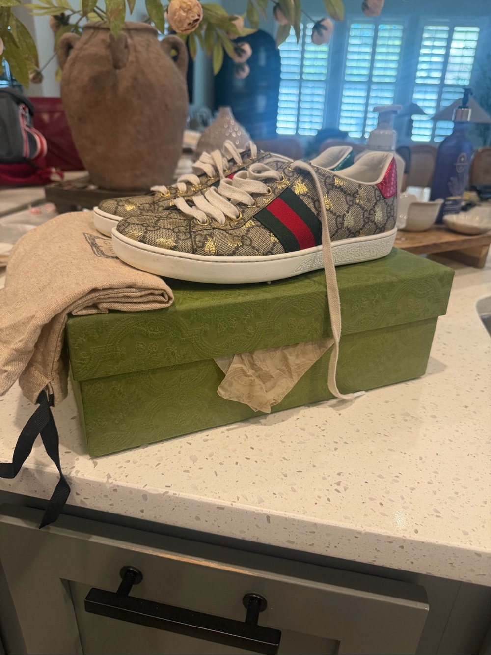 Gucci Ace Bee sneakers beige size EU37